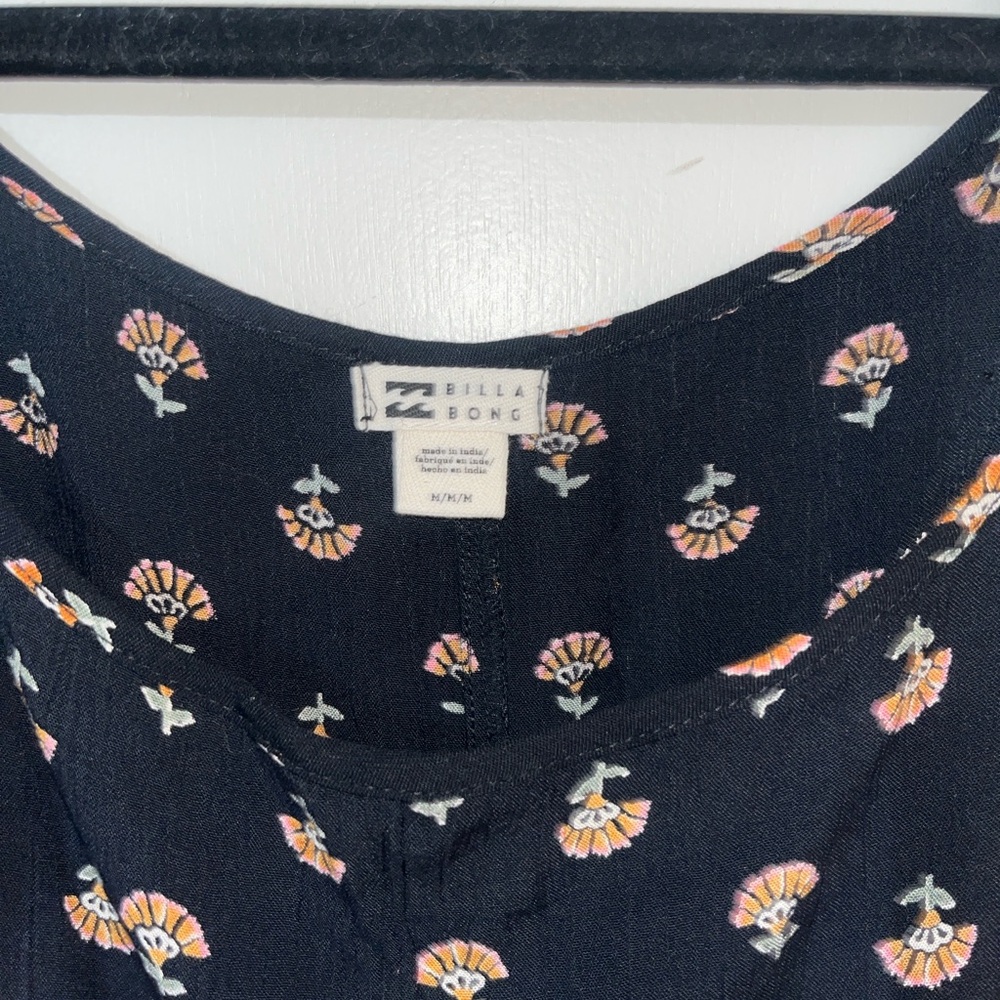 Billabong Black Floral Midi Dress - Picture 2 of 4